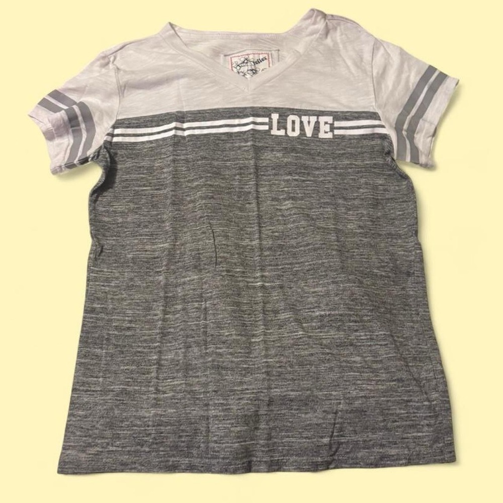 Reflex Gray and White Tee with Love Design